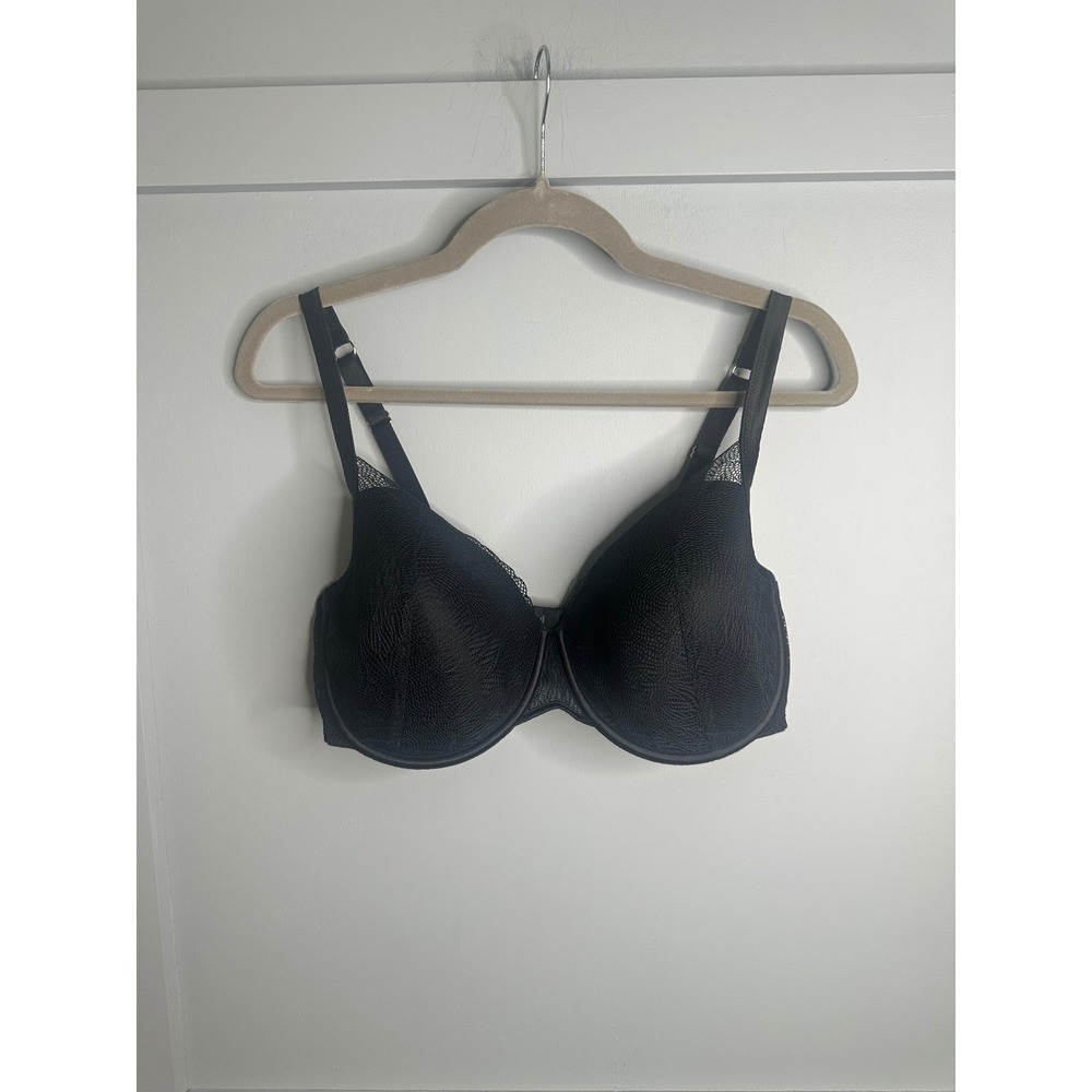 ThirdLove Luxe‎ Lace Demi Bra Black Underwire Mesh 36F